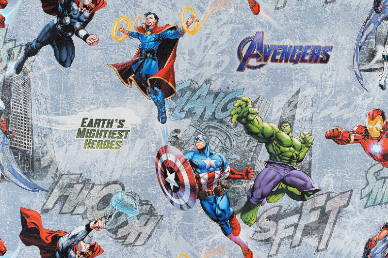 10908-03 Обои флизелиновые Герои мотив голубой 1,06×10м