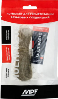 Паста уплотнительная 25 грамм (туба), вода/пар, + лён, MULTIPASTE
