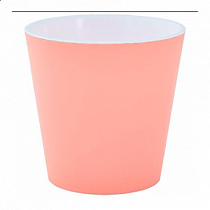 Вазон "Деко" со вст.13*12,5см. (абрикос./белый)