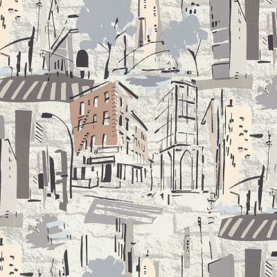 8056-00 Обои флизелиновые Town, мотив серый 1,06x10,05м