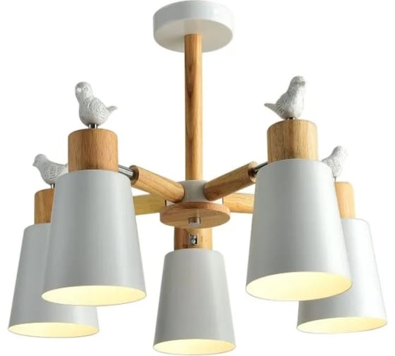 FR5091PL-05W Люстра подвесная Freya ruby, бежевый 5хЕ14х60Вт, 20м2