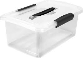 Ящик для хранения Keeplex Vision с защелками и ручкой 14л 37х27,4х22,2см прозрачный кристалл