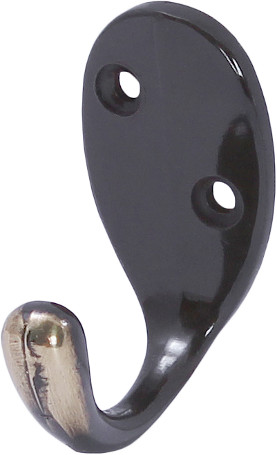 LK0102AB Крючок одинарный, средний, антик латунь