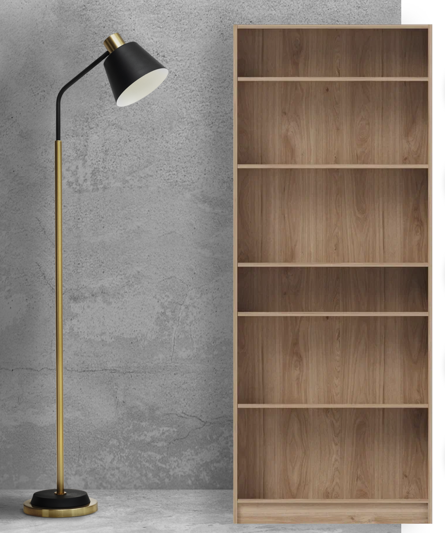 82851588 Стеллаж Буккер (6секций), шир. 80см Гикори джексон (80х201х31,7см) глухой