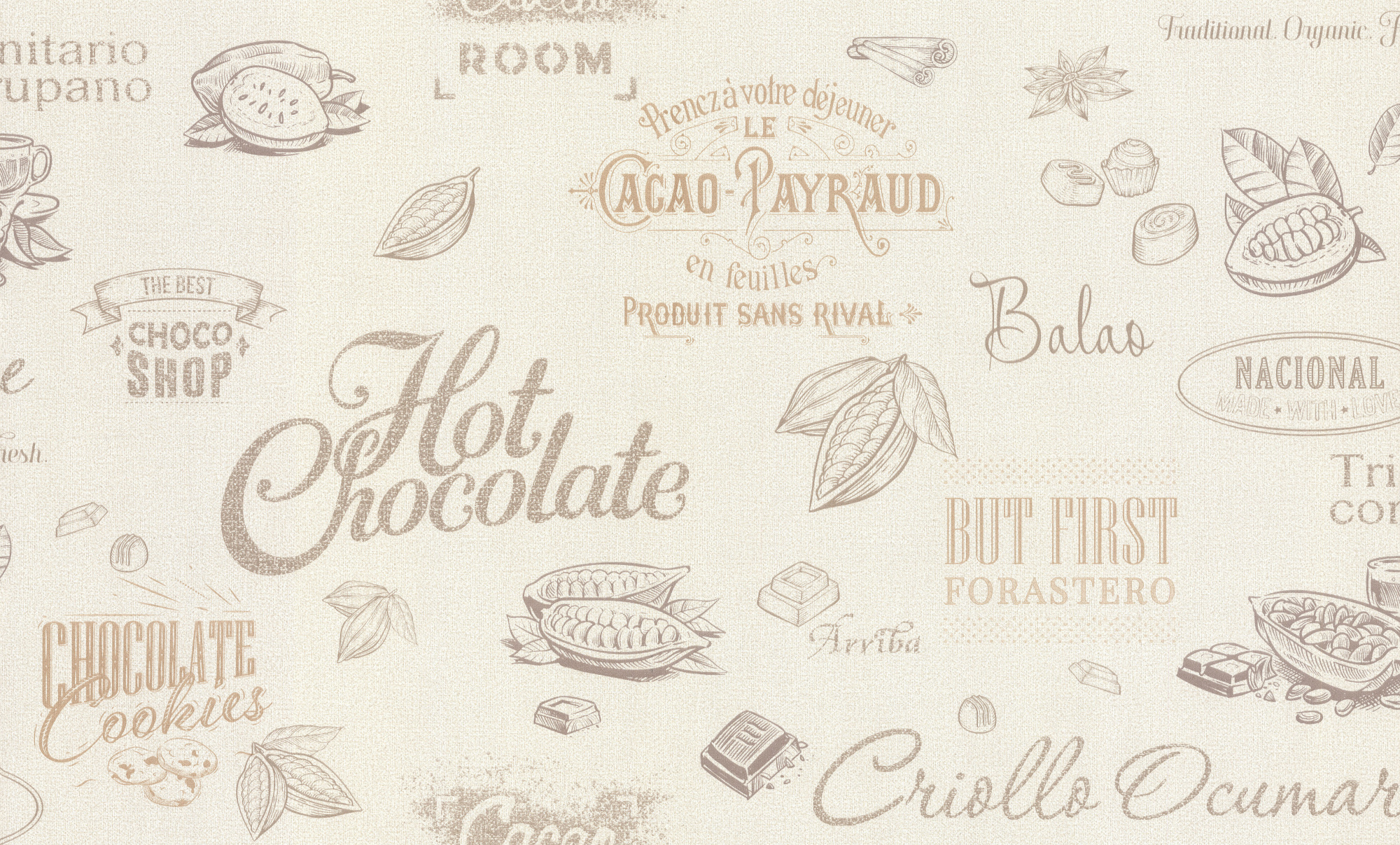 70552-12 Обои флизелиновые Арриба мотив светло-бежевый 1,06х10,05м.