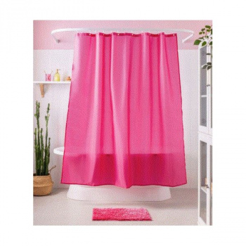 Штора для ванной 180*180см (ткань) Bright Colors, розовый