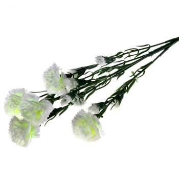 Цветы искусственные гвоздика кустовая 60 см белый
