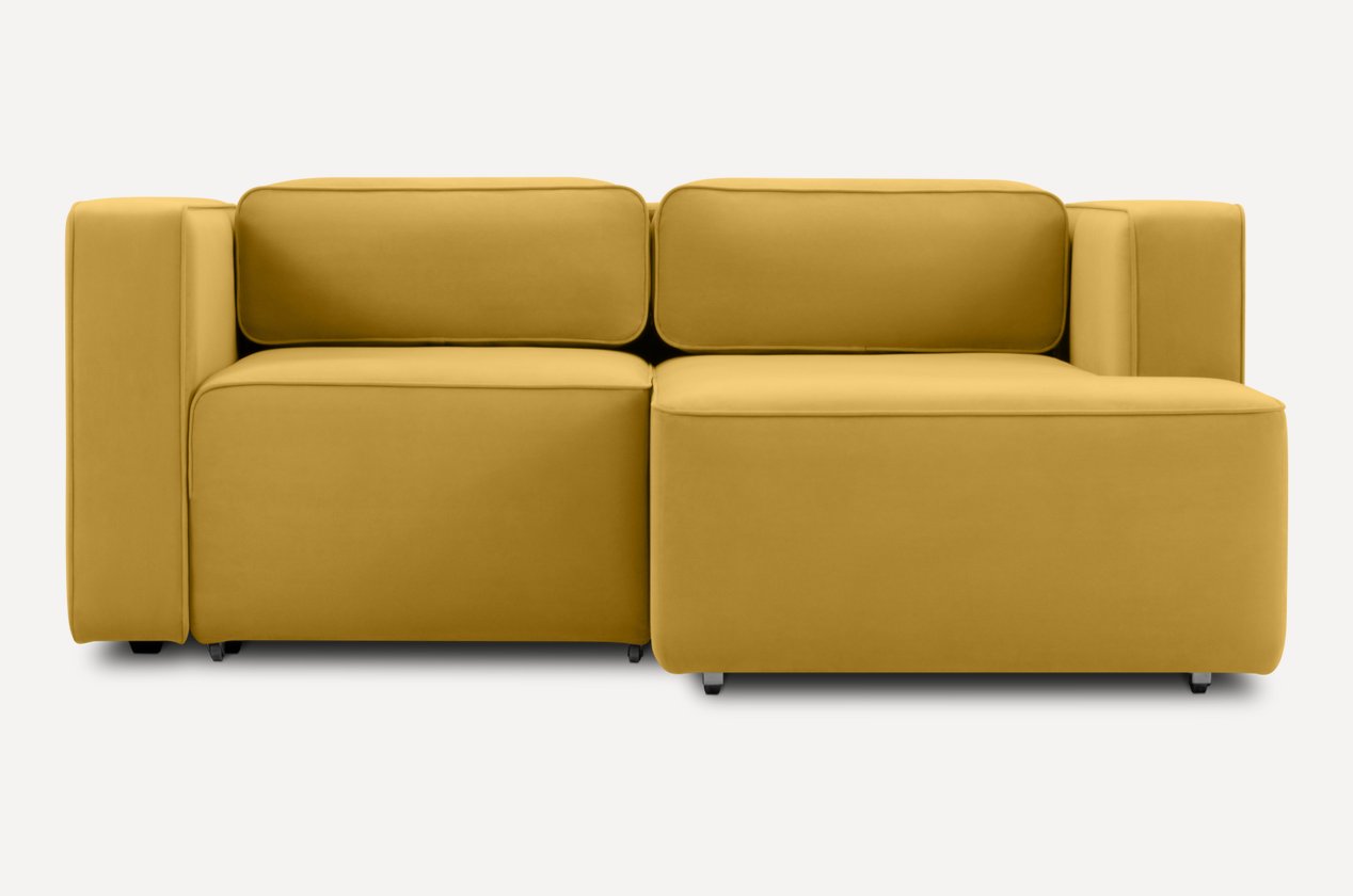 GP-00097344 Диван угловой Аронт Мини Velvet Yellow цвет желтый