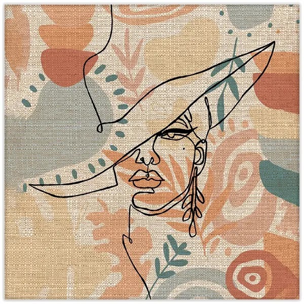 Lm35-13977 Картина Девушка минимализм 2 30х30 см.