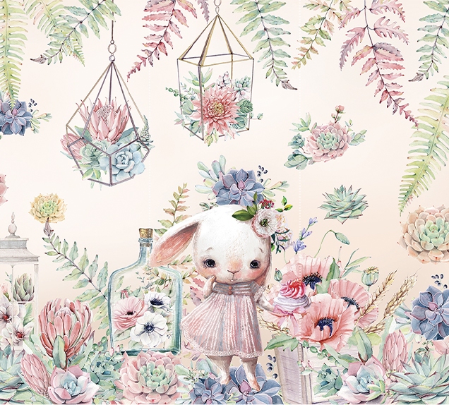 зайка в саду