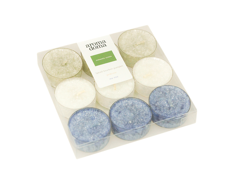 Набор свечей-таблеток Tealight Пряная тыква, джин-тоник, туман 9 шт