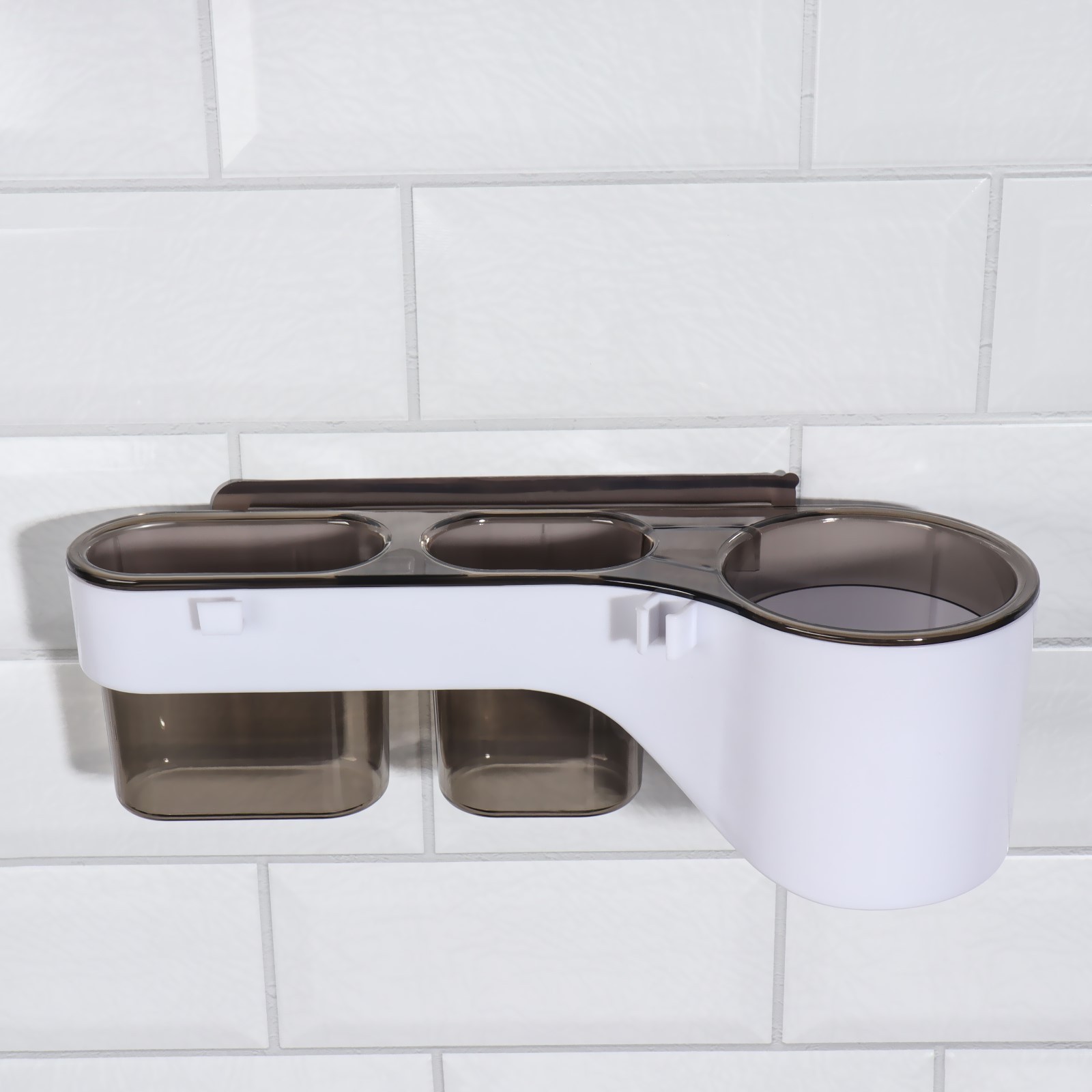 9883066 Органайзер для хранения навесной 3секц с кл осн NEO 28,7х10,5х8,5см сер-бел к-кор накл QF