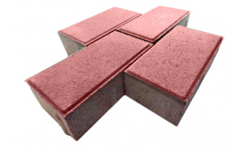 Плитка тротуарная Кирпич 100x200х60 Красный
