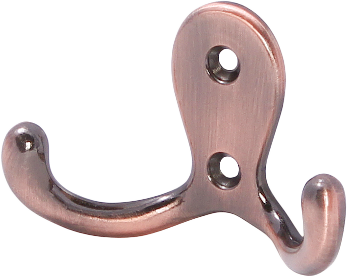 LK0201CU Крючок двойной, стандартный, медный