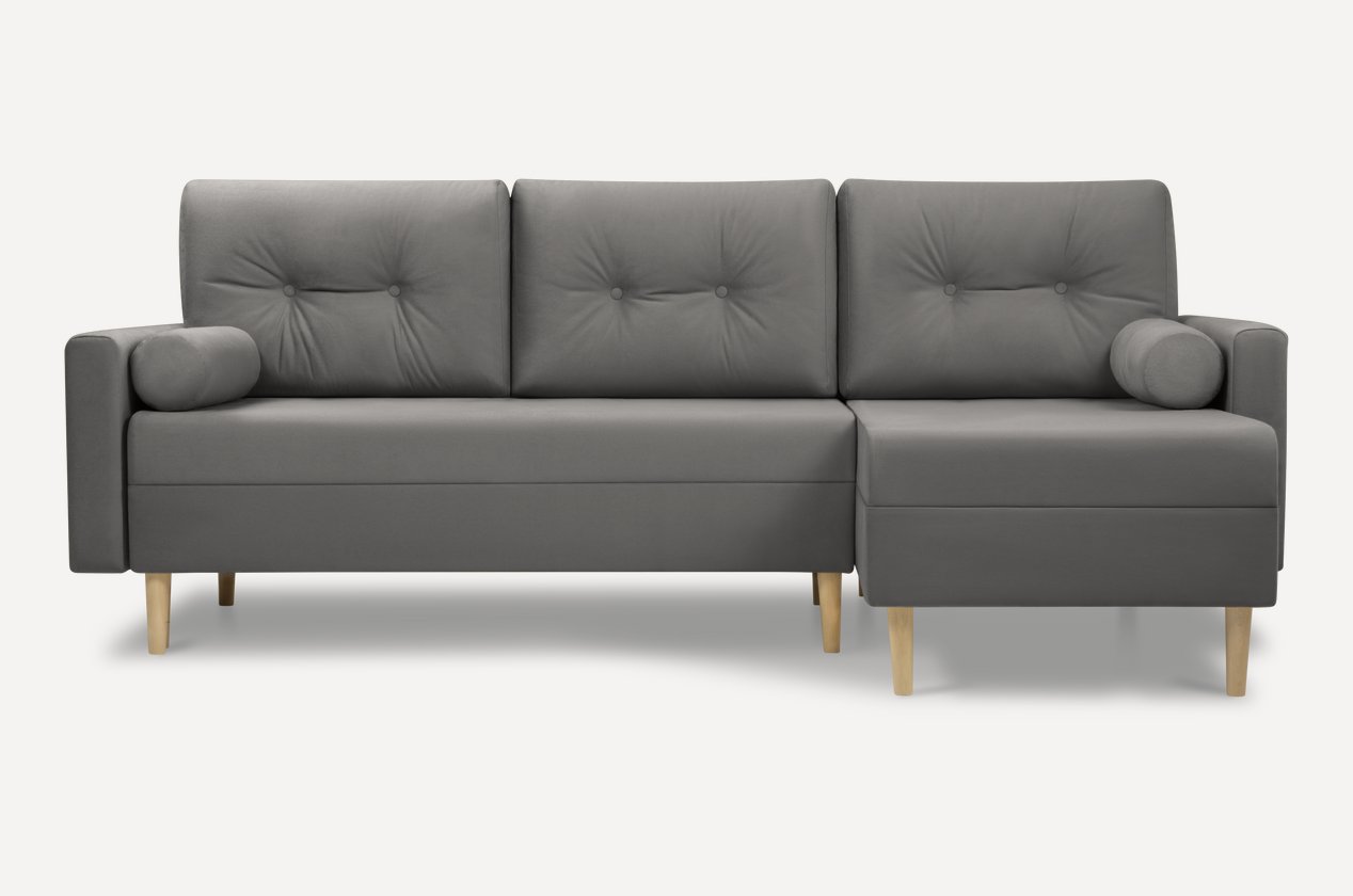 GP-00097347 Диван угловой Нумо Velvet Grafit цвет графит