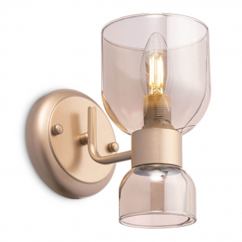 Бра "Isla" золото/прозрачный 1хЕ14х40Вт (2,2 м2)