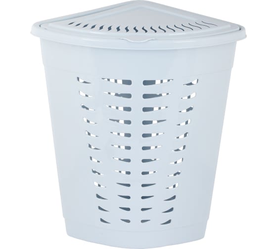Ма1365 Корзина для белья 45,0л 380х380х560мм угловая голубой