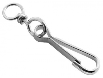 яКарабин с вертлюгом №2 80мм тип 125 ТА-V (1шт) - пакет