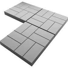 Плитка тротуарная 8 кирпичей 330x330 Серая