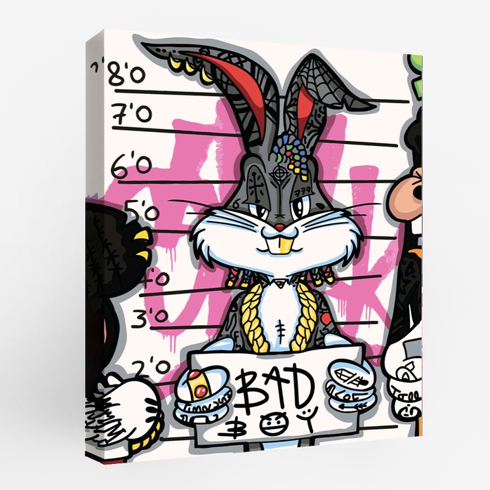 pt45-14197 Картина по номерам Плохой Банни 40х50 см.