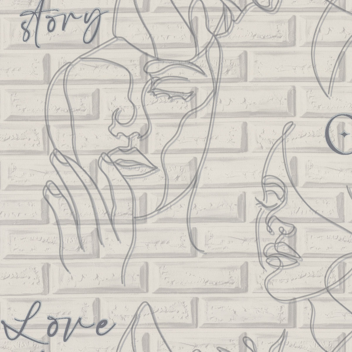 6063-11 Обои флизелиновые Only you, мотив серый 1,06x10,05м