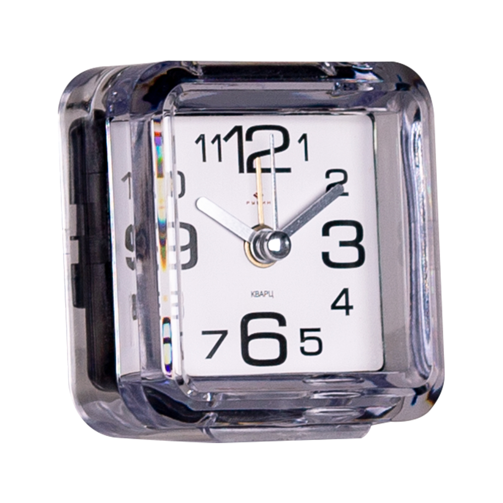 В1-001 Будильник кварц, корпус прозрачный Классика