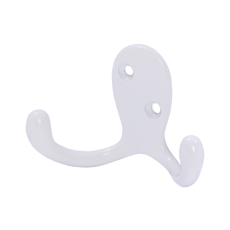 LK0201WH Крючок двойной, стандартный, белый