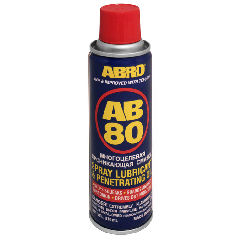 AB-80-210 Смазка-спрей многоцелевая проникающая ABRO 210мл