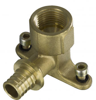 Уголок аксиальный с креплением 20 (2.8 мм) х 3/4", внутренняя резьба, TIM