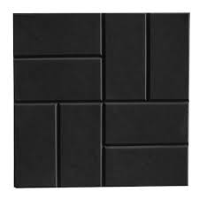 Плитка тротуарная 8 кирпичей 330x330 Черная