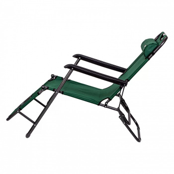 Кресло-шезлонг складное кемпинговое с подголовником Размер: 880-1530х600х790мм (Цвет: камуфляж)