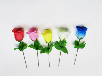 Цветок искусст Роза из полиэстера и полипропилена, микс 20x5x5см
