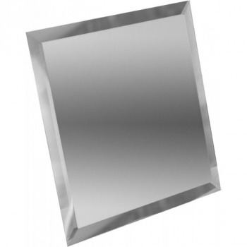 Плитка квадратная зеркальная серебряная с фацетом 10мм 200х200 мм