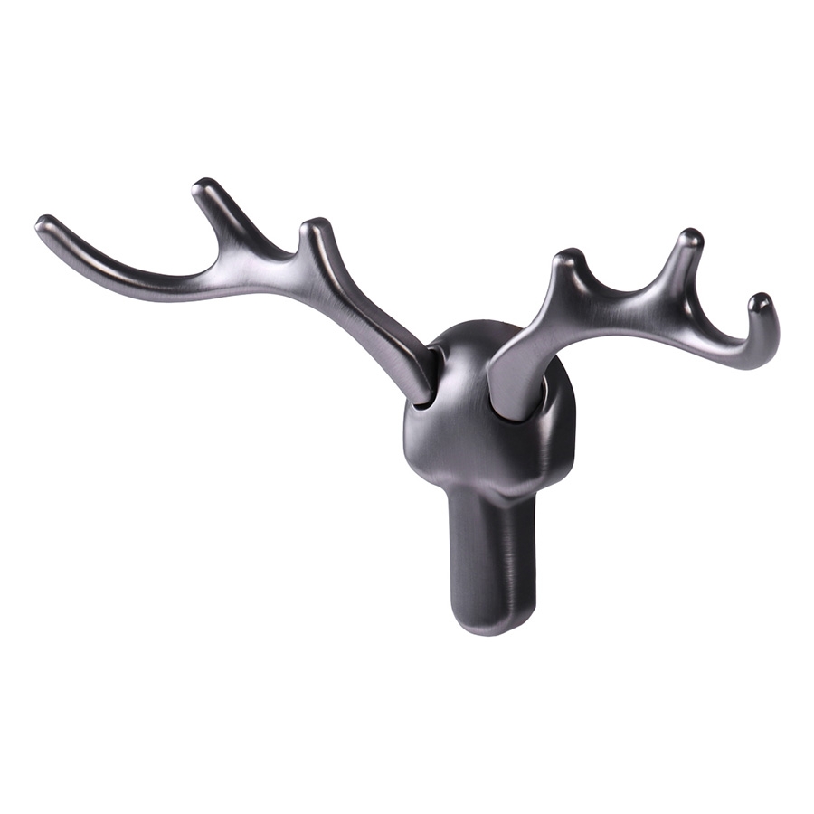 LKNDEER.GF Крючок Олень двойной, цинковый сплав, графит