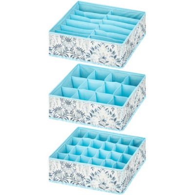 UD-00443132 Набор 3 органайзеров 32х32х12см Цветы без крыш