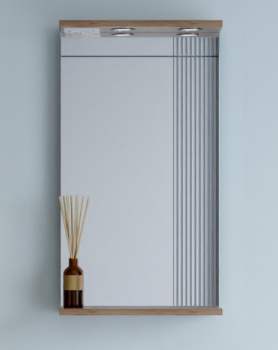 Зеркало "Кристалл 40" дуб крафт табачный (Ш400хГ160хВ700)