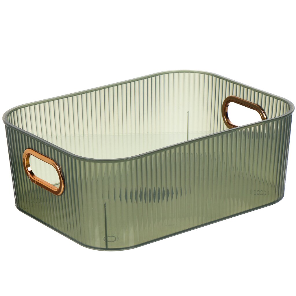 435337 Корзина для хранен 20.9х10х27.6 см прямоуг пластик зел Y4-7049