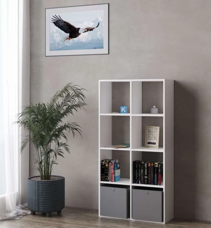 GP-00074825 Стеллаж cosmo (4х2 секций) 70,5х32х139 белый