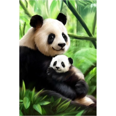 5371211 Мозаика алмазная Панда 20х30 см.