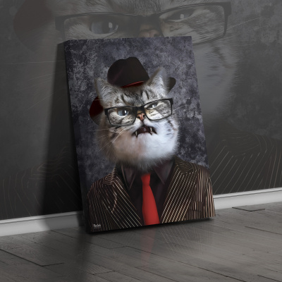 kt45-13956 Картина Кот мафиози 40х50 см.