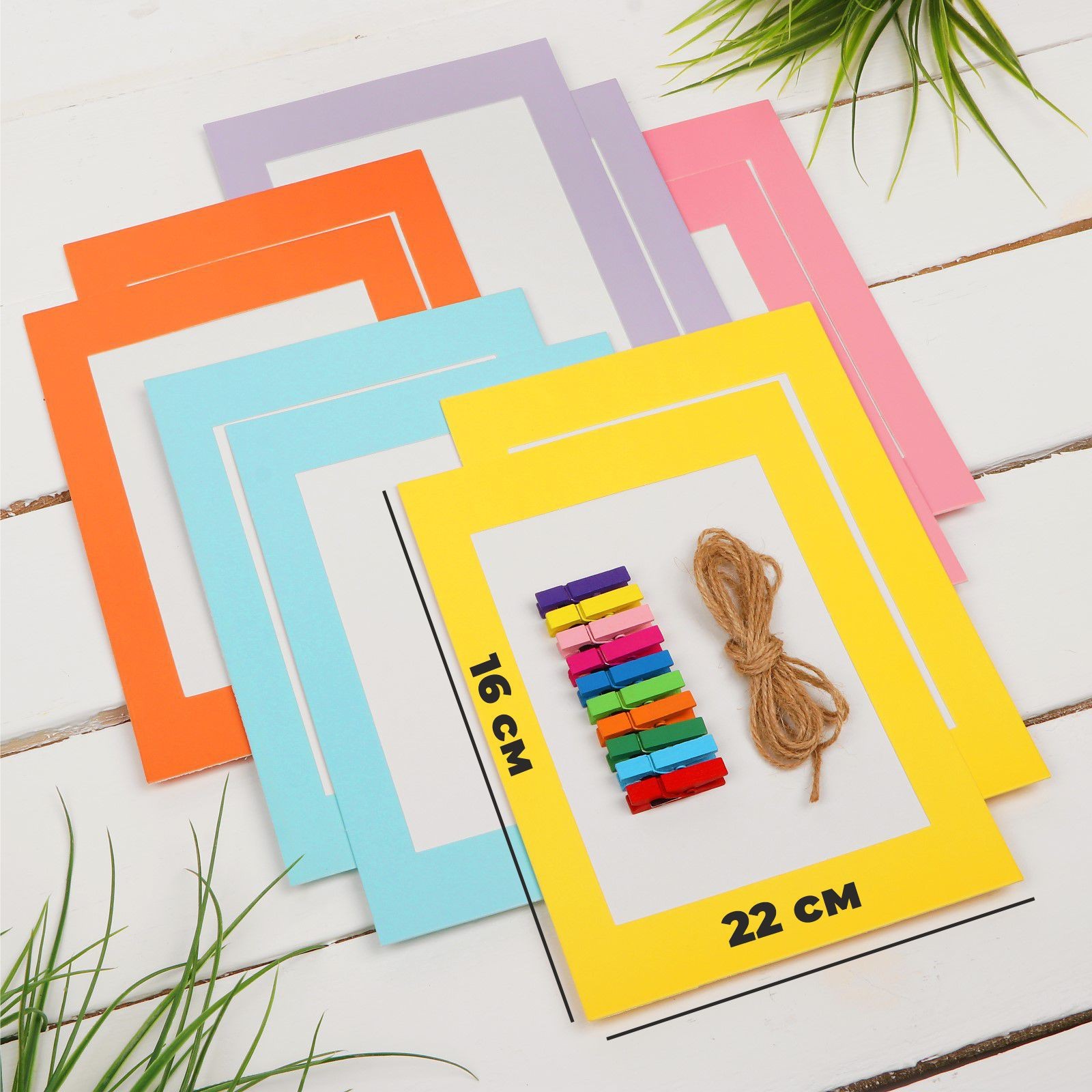 4464724 Фоторамки на прищепках  набор 10 шт.цвет разноцветный