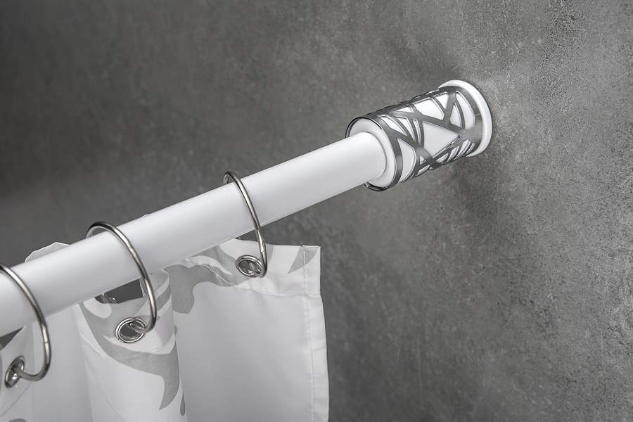 G70-31 Карниз для ванной 1400-2600 мм, d 22-25 мм, цвет белый, Grintosa1