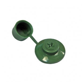 яШайба кровельная зеленая с колпачком (30 шт) -пакет
