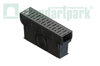 0888011 Пескоуловитель Polymax S'park 500x133x250 мм DN100 решетка стальная штамп