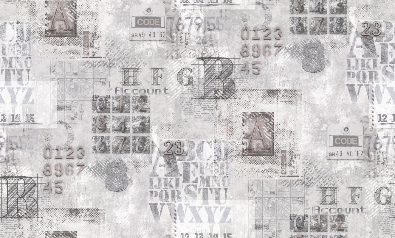 VV71920-41 Обои флизелиновые Аккаунт мотив серый 1,06х10,05м