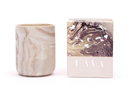 657818 Свеча Serenity Lava Ваниль и карамель 6,5х8см