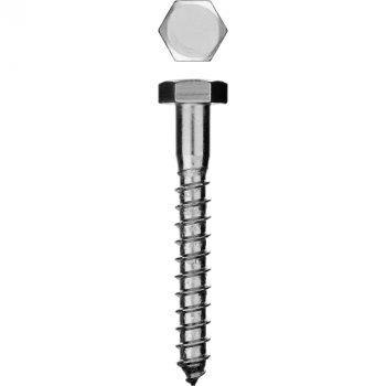Шуруп ц (сантехн.) c 6-гран. головкой, 6х110мм (2 шт) - пакет