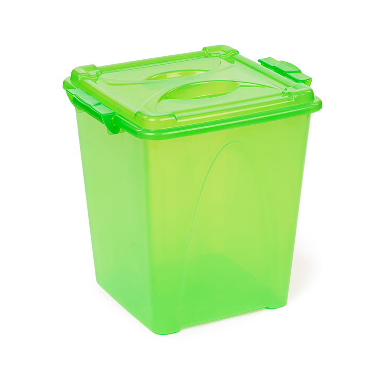 Т170 Контейнер Премиум с крышкой 10,5л. прозрачный зеленый