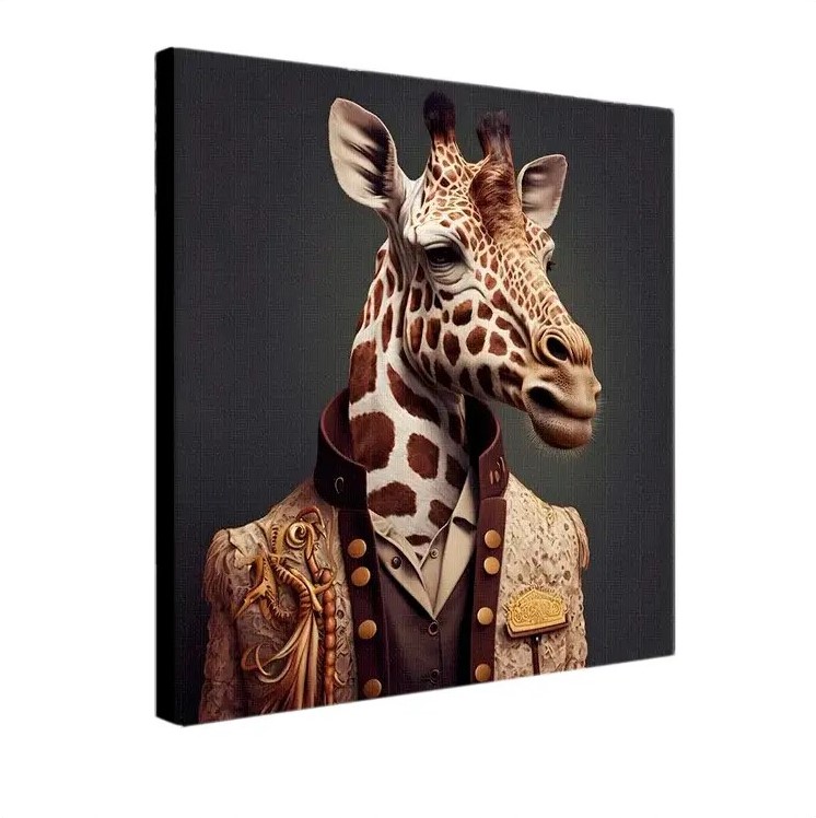 CV 5051 Картина на холсте Жираф в костюме 50х50см.