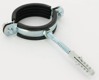 Кронштейн стальной с резиновым уплотнением 3" (84-92мм)